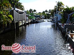 View Down the Canal From Matlacha Area Mobile Homes